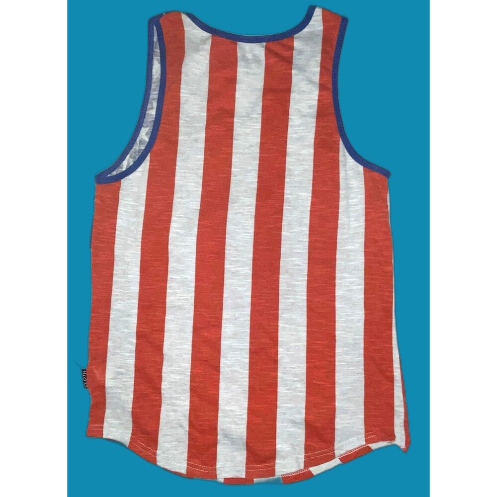 Brooklyn Cloth Mfg Co. Men Tank Top Size Small Grey Stars & Stripes Cotton Blend - Picture 2 of 5